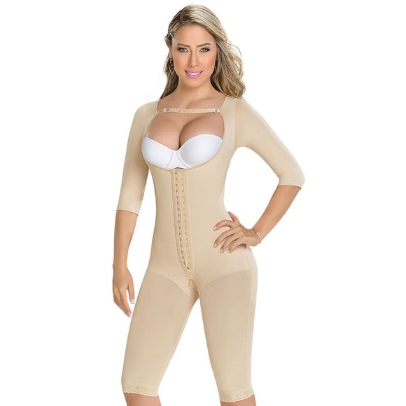 F0074 - KNEE-LENGTH FAJA WITH SLEEVES - Picture 2 of 2